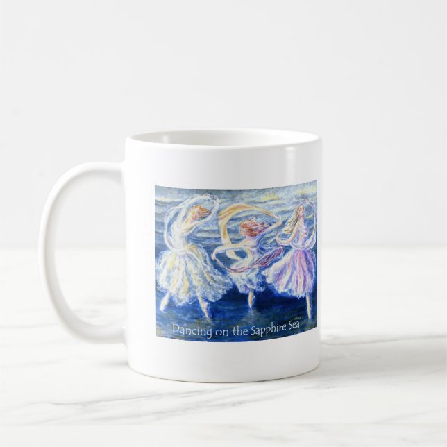 Dansa på safirhavet kaffemugg (Vänster)