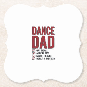 Dansa Pappa Checklista Vintage Gravyr Design_1 Underlägg Papper