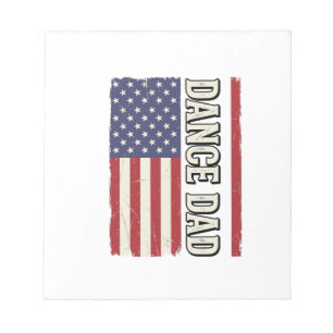 Dansa Pappa Patriotisk Vintage Flagga Tröja Design Anteckningsblock