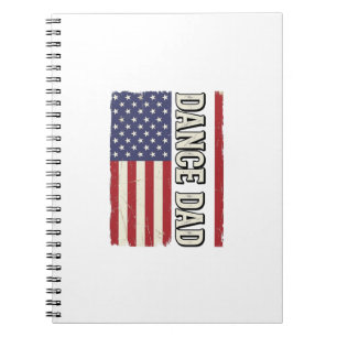Dansa Pappa Patriotisk Vintage Flagga Tröja Design Anteckningsbok