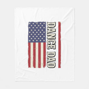 Dansa Pappa Patriotisk Vintage Flagga Tröja Design Fleecefilt