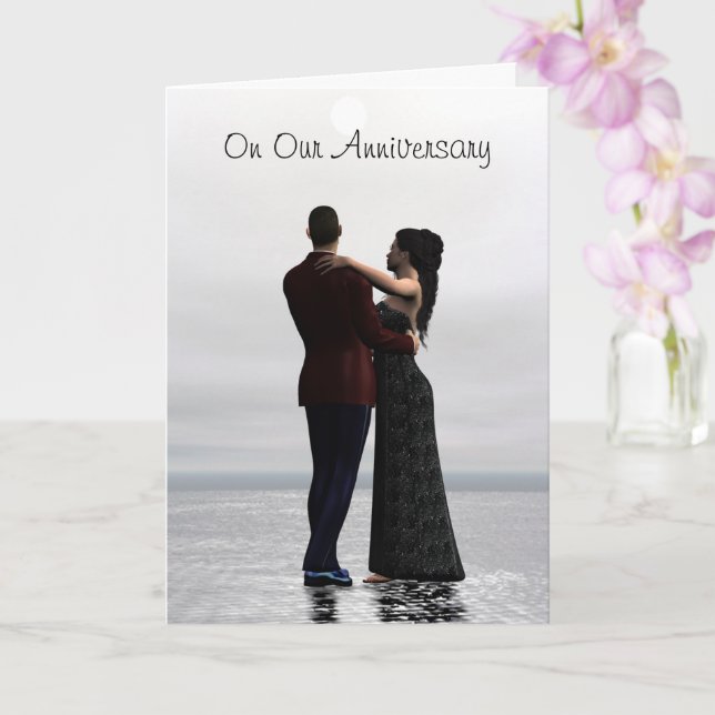 Dansa par Fine Art Årsdag kort (Orkide)