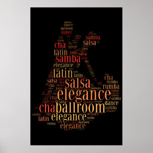 Dansa par som molndesign för ord poster