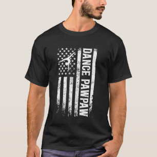 Dansa Pawpaw US Flagga Dansande Pawpaw Av En Dansa T Shirt