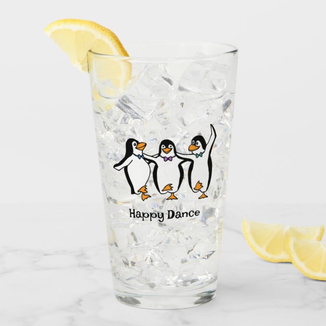 Dansa Penguins design Dricksglas Glaskopp (Framsida Ice)