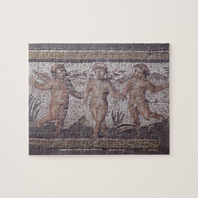 Dansa putti tre medföljt av ett leka pussel (Horisontell)