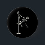 Dansa Skeleton på Pole Funny Halloween Knapp<br><div class="desc">Dansa Skeleton på Pole Funny Halloween</div>