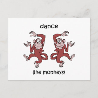 Dansa som apor! vykort