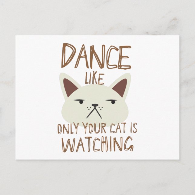 Dansa som bara din katt tittar på vykort (Framsida)