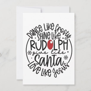 Dansa som Frosty Lys som Rudolf Jul Inbjudningar