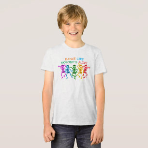 Dansa som om ingen lever Roliga Dansande Skelett T Shirt