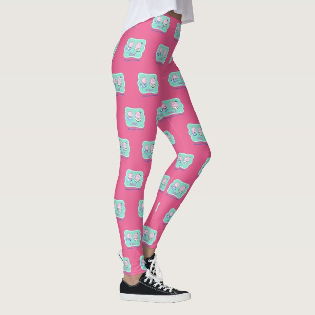 Dansa som om ingen tittar Glada dansande grisar   Leggings (Höger)