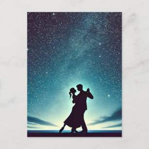 Dansa under stjärnan himmel vykort