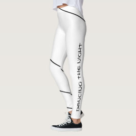 Dansad svart minimal omslutande linjekonst leggings