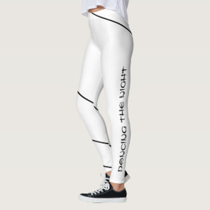 Dansad svart minimal omslutande linjekonst leggings