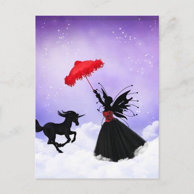 dansälva med Unicorn Vykort (Framsida)