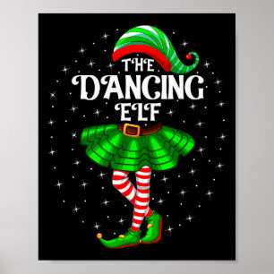 Dansande alv jul familj matchande kvinnor flickor poster