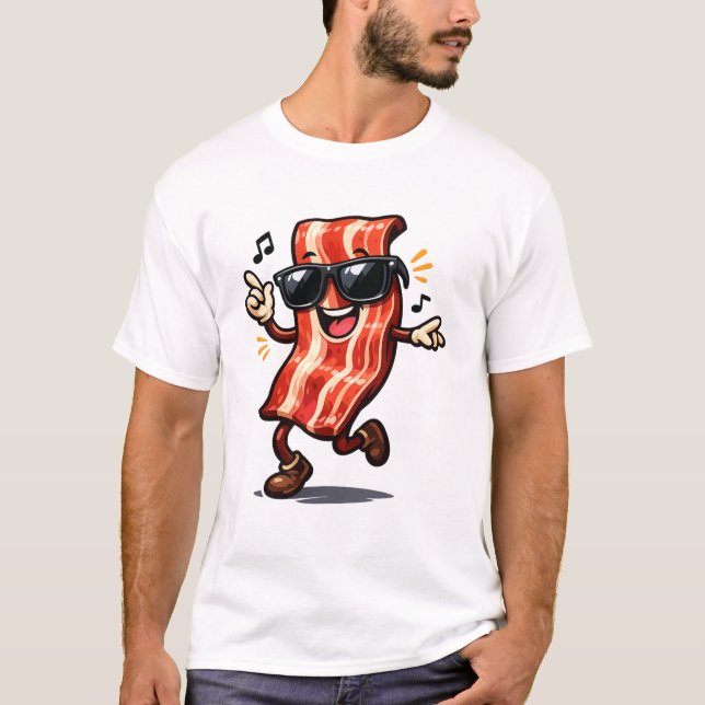 Dansande Bacon T Shirt (Framsida)