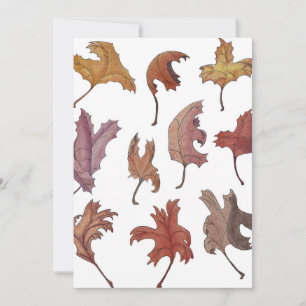 Dansande blad Invitation Falt Kort