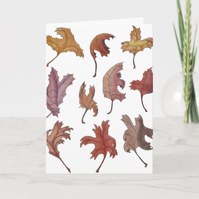 Dansande blad tackkort (Framsida)