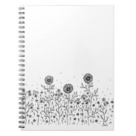 Dansande blommor på en sommaräng  anteckningsbok