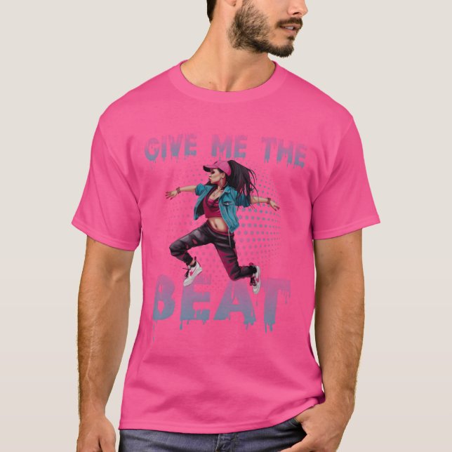 Dansande Breakdance Streetdane Rap present T Shirt (Framsida)