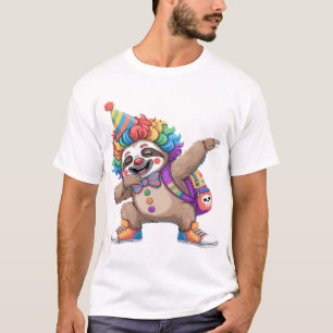 Dansande Clown Dabbing Kuslig Halloween sengångare T Shirt