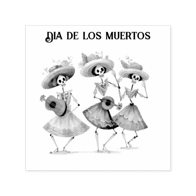 "Dansande död", anpassningsbar Självfärgande Stämpel (Design)