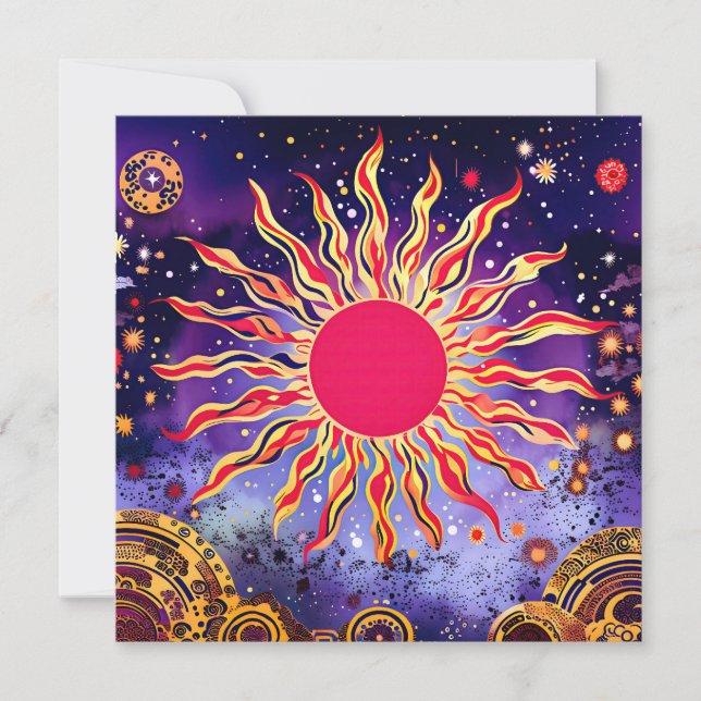 "Dansande eld på kosmos" Sol (Framsida)