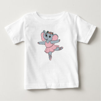 Dansande elefant ballerina rosa balett djur konst t shirt