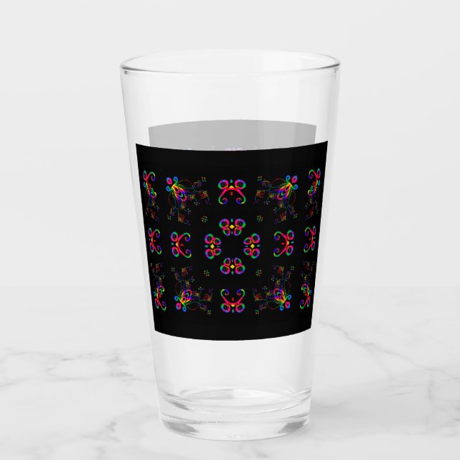 Dansande Fiesta Blommor Glaskopp (Framsida)