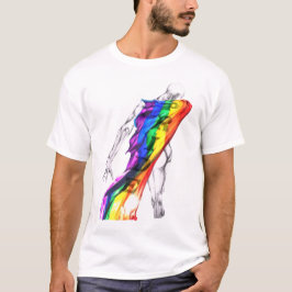 Dansande figur med prideflagga t shirt