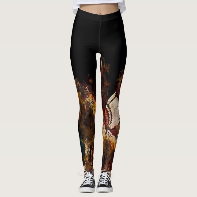 Dansande fjädrar leggings (Framsida)