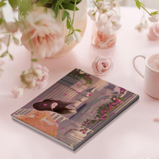 Dansande flicka vid slottet Notepad Anteckningsblock