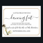 Dansande fötter Flip Flops Bröllopsfestskylt Poster<br><div class="desc">Grönskande vattenfärg design med calla lilja. Lägg till din egen evenemangsinfo och för ytterligare anpassning,  klicka på länken "klicka för att anpassa ytterligare". ~ Kontrollera samlingen för matchande spel,  inbjudan,  skyltar och mer ~</div>