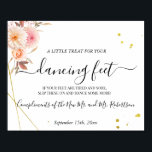 Dansande fötter Flip Flops Bröllopsmottagningsskyl Poster<br><div class="desc">Vattenfärg Dahlia & Roser Design. Lägg till din evenemangsinfo och för ytterligare anpassning,  klicka på länken "klicka för att anpassa ytterligare". ~ Kontrollera samlingen för matchande spel,  inbjudan,  skyltar och mer ~</div>