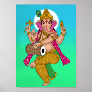 Dansande Ganesha-affisch Poster