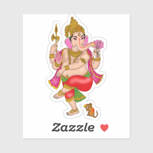 Dansande Ganesha-dekal  Klistermärken (Ark)