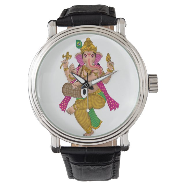 Dansande Ganesha-klocka Armbandsur (Framsida)