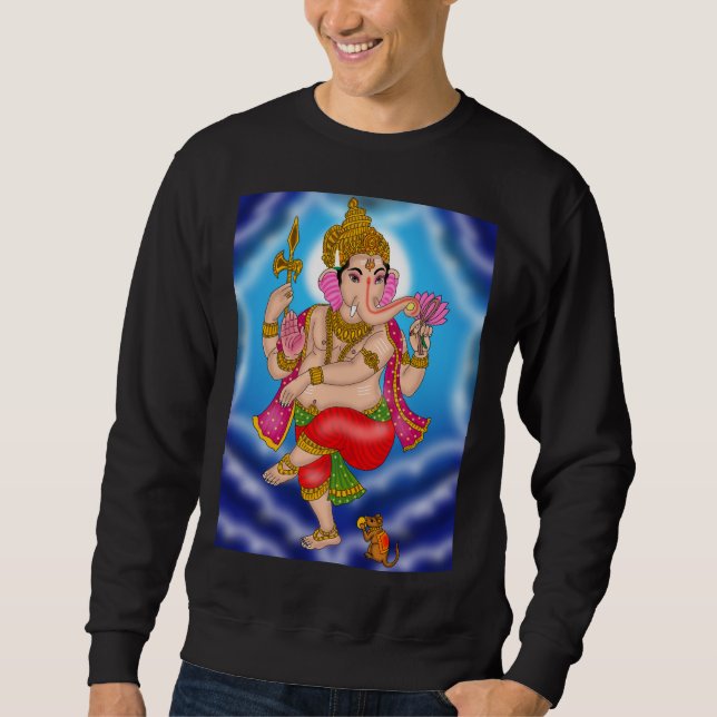 Dansande Ganesha Tröja Lång Ärmad Tröja (Framsida)