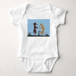 Dansande Greyhounds & Kanin Vänner Inbjudan T Shirt