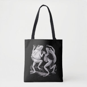 Dansande grodor Toad Goblincore Mörk Akademi Retro Tygkasse