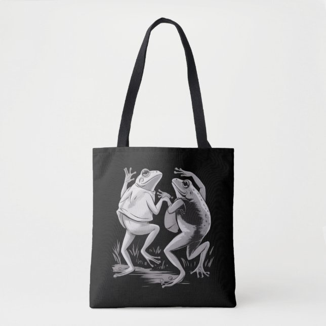 Dansande grodor Toad Goblincore Mörk Akademi Retro Tygkasse (Framsida)