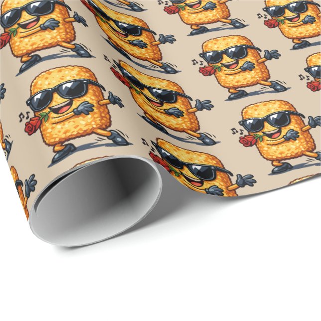 Dansande hashbrown presentpapper (Rullad Hörn)