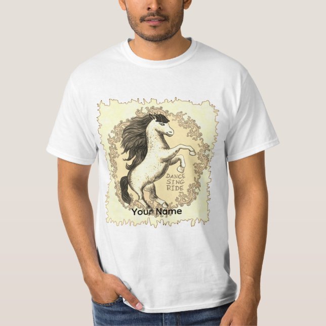 Dansande häst  t shirt (Framsida)