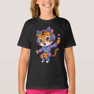 Dansande K-pop Tiger T Shirt