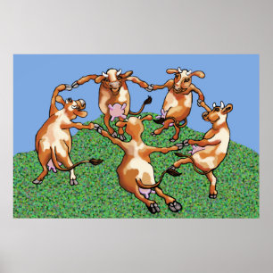 Dansande kor av Mootisse Poster