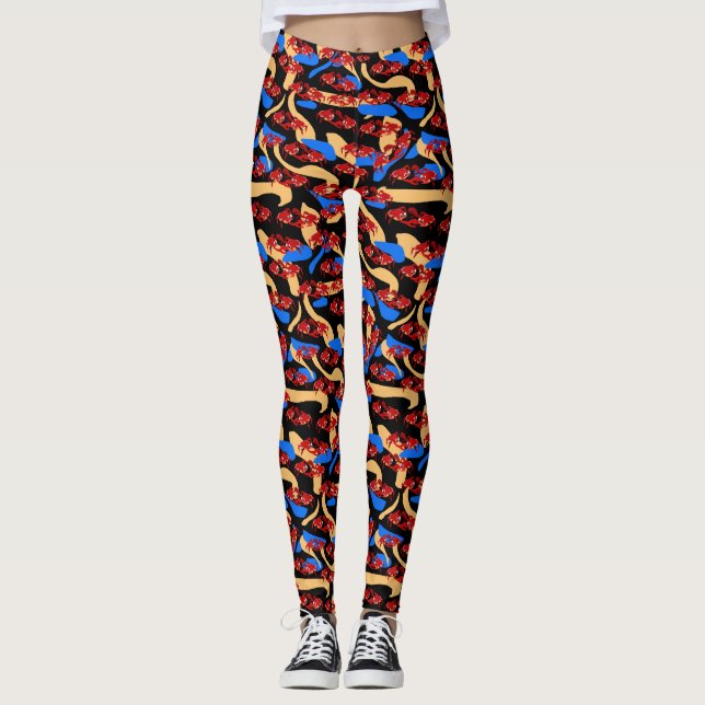 Dansande krabbor Leggings (Framsida)