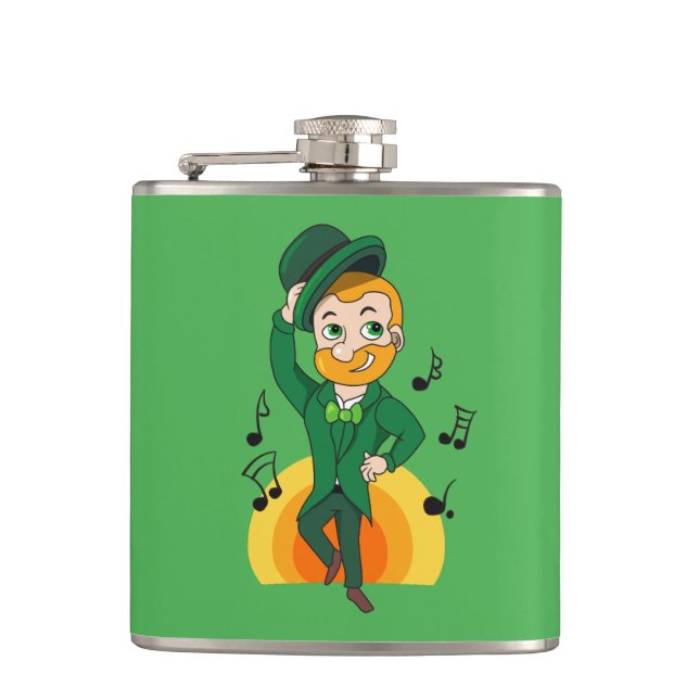 Dansande leprechaun, St. Patrick's Day tecknad fil Fickplunta (Framsidan)