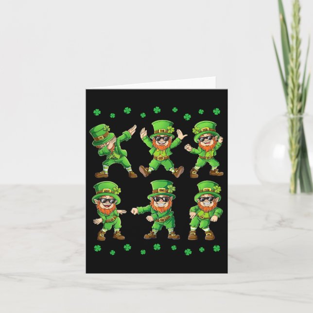 Dansande Leprechauns St Patrick's Day Pojkar Flick Kort (Framsida)